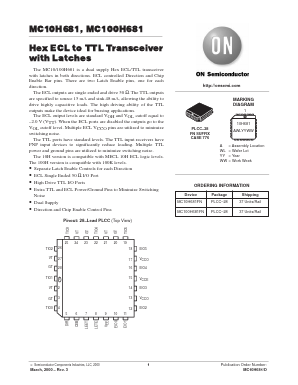 MC100H681 Datasheet PDF ON Semiconductor