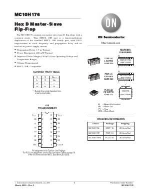 MC10H176 Datasheet PDF ON Semiconductor