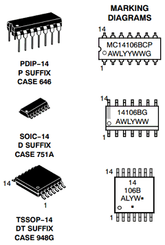 MC14106BDTR2 Datasheet PDF ON Semiconductor