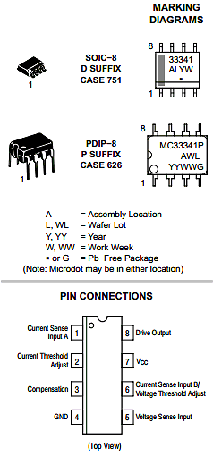 MC33341D Datasheet PDF ON Semiconductor