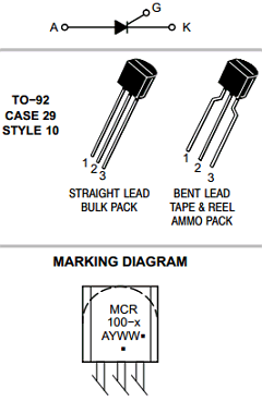 MCR100-8 Datasheet PDF ON Semiconductor