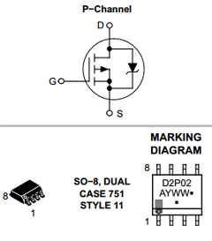 MMDF2P02HDR2G Datasheet PDF ON Semiconductor