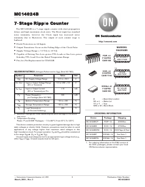 MC14024BFL1 Datasheet PDF ON Semiconductor