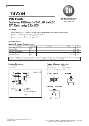 1SV264-TL-E Datasheet PDF ON Semiconductor