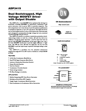ADP34190091RMZR Datasheet PDF ON Semiconductor