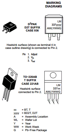 LM337BD2TG Datasheet PDF ON Semiconductor