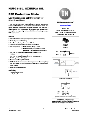 NUP2115L Datasheet PDF ON Semiconductor