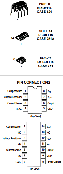 UC3843AD1R2G Datasheet PDF ON Semiconductor