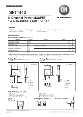 SFT1443 Datasheet PDF ON Semiconductor