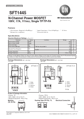 SFT1445-H Datasheet PDF ON Semiconductor