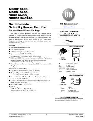 MBRD1045G Datasheet PDF ON Semiconductor