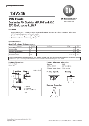 1SV246-TL-E Datasheet PDF ON Semiconductor