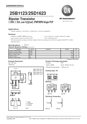 D1623 Datasheet PDF ON Semiconductor