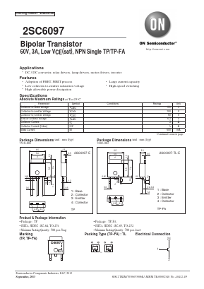 2SC6097-E Datasheet PDF ON Semiconductor