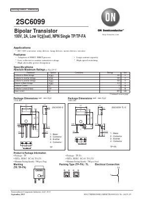 2SC6099 Datasheet PDF ON Semiconductor