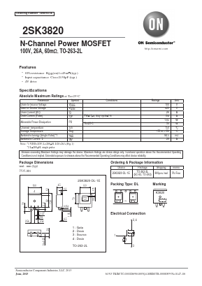 2SK3820 Datasheet PDF ON Semiconductor