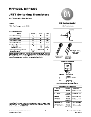 MPF4393RLRPG Datasheet PDF ON Semiconductor
