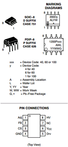 NCP1200P40G Datasheet PDF ON Semiconductor