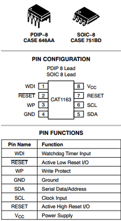 CAT1163WI-45-GT3 Datasheet PDF ON Semiconductor