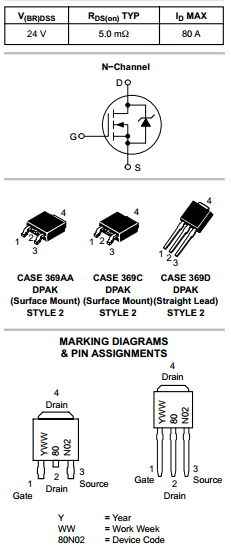 NTD80N02T4G Datasheet PDF ON Semiconductor