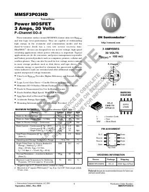 MMSF3P03HD Datasheet PDF ON Semiconductor