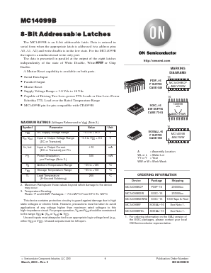 MC14099BFL1 Datasheet PDF ON Semiconductor