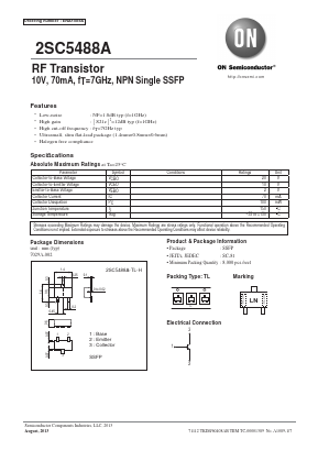 2SC5488A-TL-E Datasheet PDF ON Semiconductor