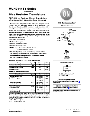 MUN2111T1 Datasheet PDF ON Semiconductor