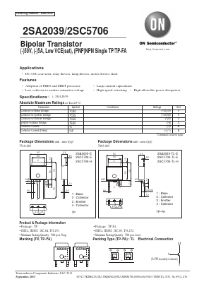 2SC5706-TL-H Datasheet PDF ON Semiconductor