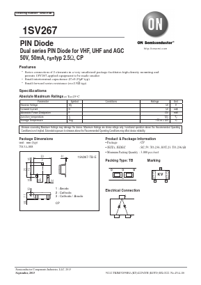 1SV267 Datasheet PDF ON Semiconductor