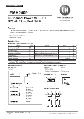EMH2409 Datasheet PDF ON Semiconductor
