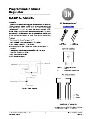 KA431AZBU Datasheet PDF ON Semiconductor