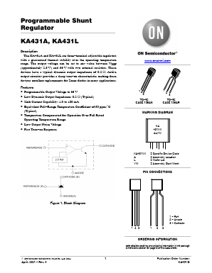 KA431AZ Datasheet PDF ON Semiconductor