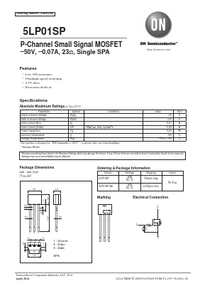 5LP01SP Datasheet PDF ON Semiconductor