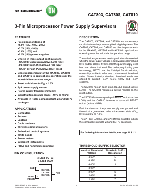 CAT803RTBI-GT3 Datasheet PDF ON Semiconductor