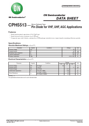 CPH5513 Datasheet PDF ON Semiconductor