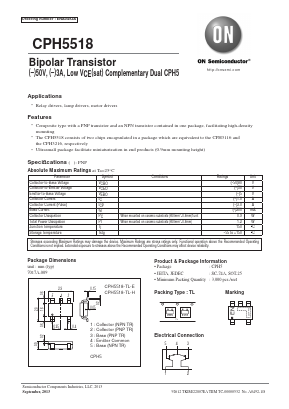 CPH5518 Datasheet PDF ON Semiconductor