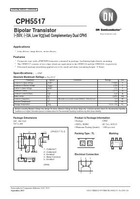 CPH5517 Datasheet PDF ON Semiconductor