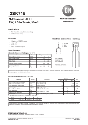2SK715 Datasheet PDF ON Semiconductor