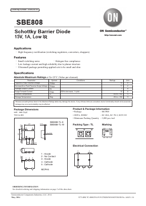 SBE808-TL-W Datasheet PDF ON Semiconductor