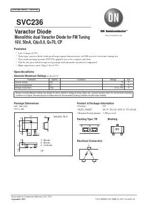 SVC236-TB-E Datasheet PDF ON Semiconductor
