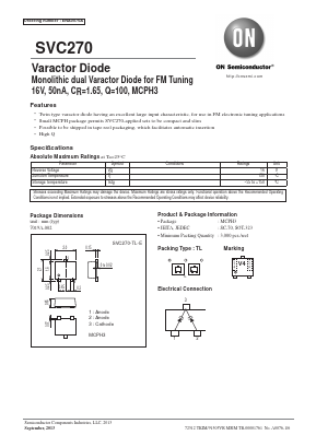 SVC270 Datasheet PDF ON Semiconductor