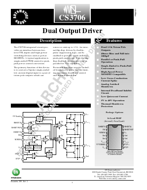 CS3706 Datasheet PDF ON Semiconductor