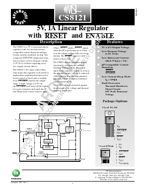 CS8121 Datasheet PDF ON Semiconductor