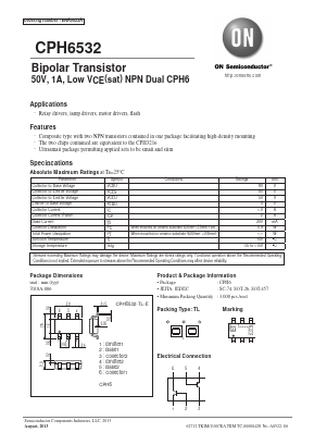 CPH6532 Datasheet PDF ON Semiconductor