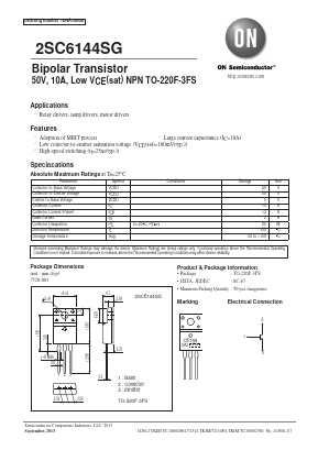 2SC6144SG Datasheet PDF ON Semiconductor