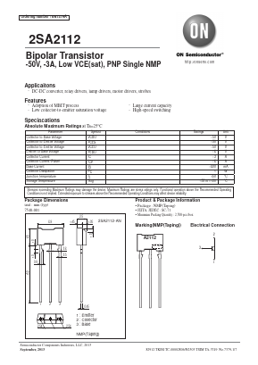 2SA2112-AN Datasheet PDF ON Semiconductor