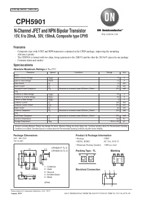 CPH5901F-TL-E Datasheet PDF ON Semiconductor