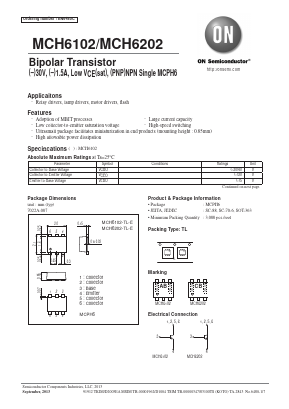 MCH6102 Datasheet PDF ON Semiconductor