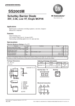 SS2003M-TL-E Datasheet PDF ON Semiconductor